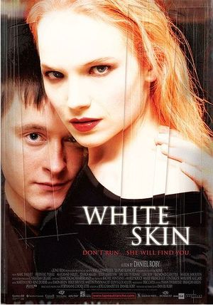 Movie Poster for the english language release of the movie White Skin, originally titled in french, La peau blanche